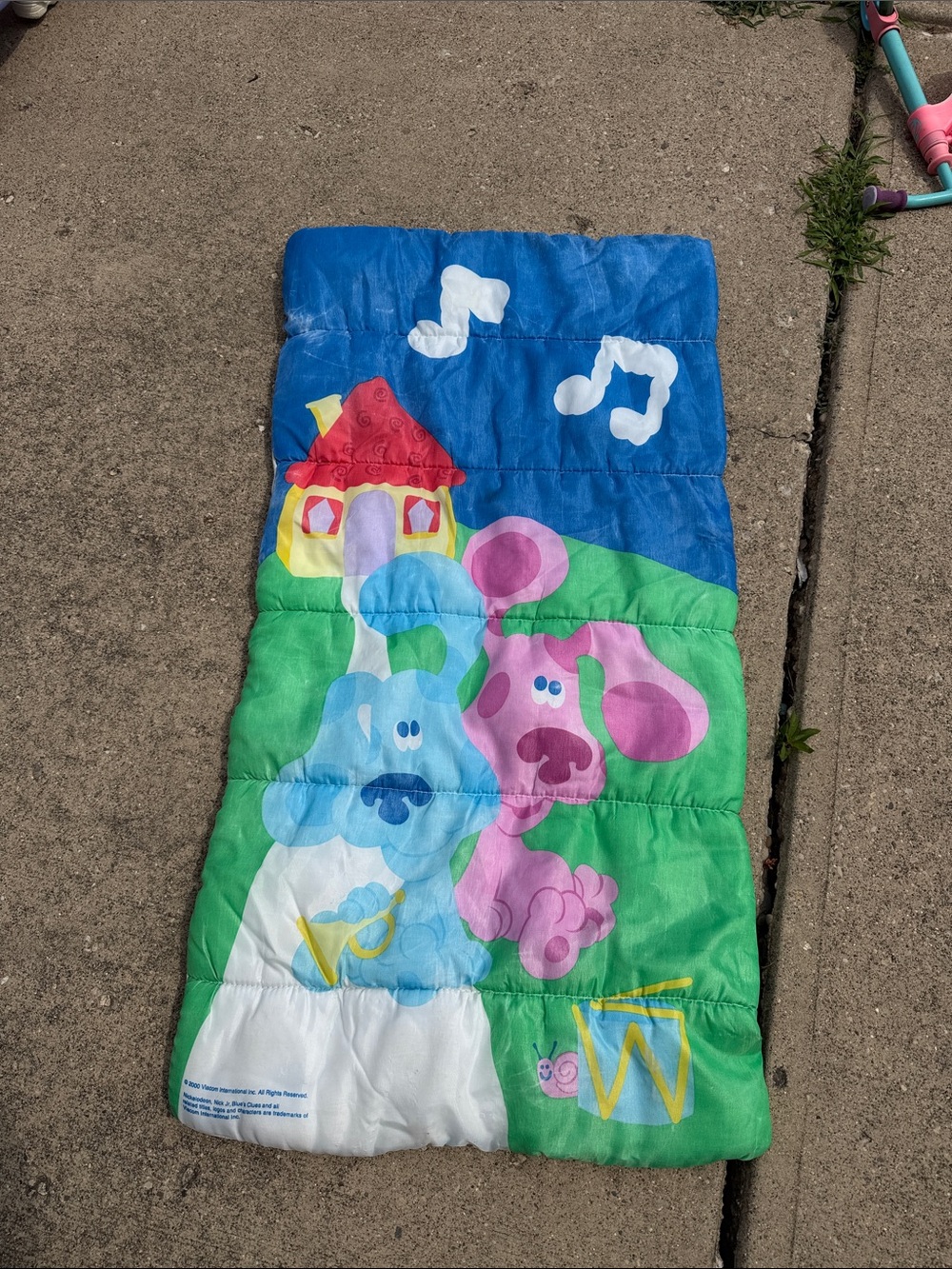 vintage 2000 Nickelodeon Blue's Clues kids' sleeping bag
